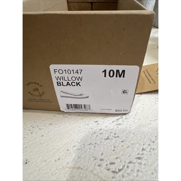 Frye And Co Willow Ballet Flat Black Faux Leather Slip on Shoes Women's 10M NEW - Picture 7 of 7